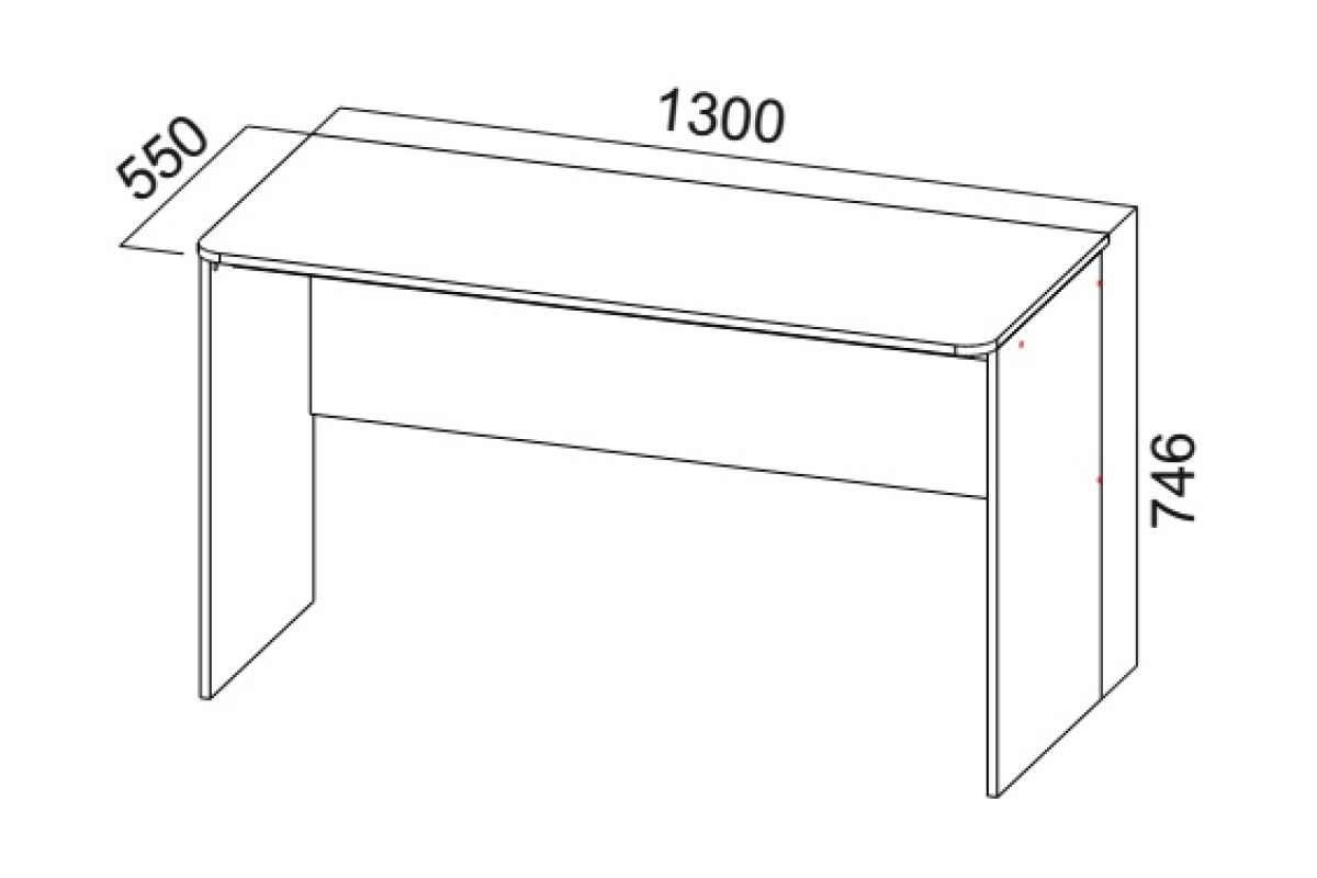 ширина детского письменного стола